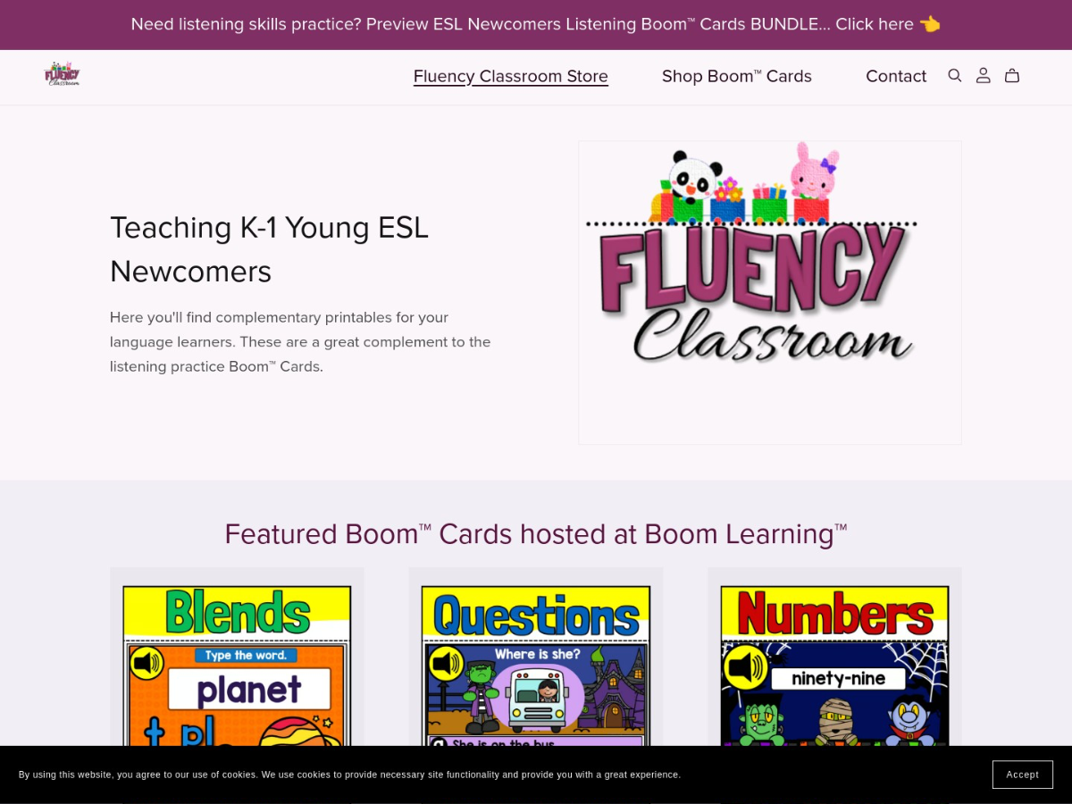 The Fluency Classroom home page